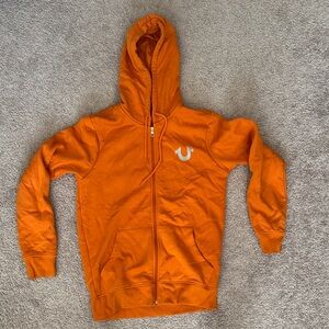 Orange Zip-Up Hoodie